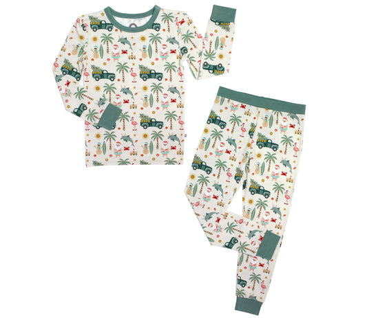 Coastal Christmas Bamboo Pajamas (Two-Piece Set)