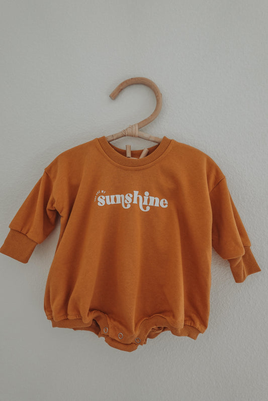 "You Are My Sunshine" Sweatshirt Romper